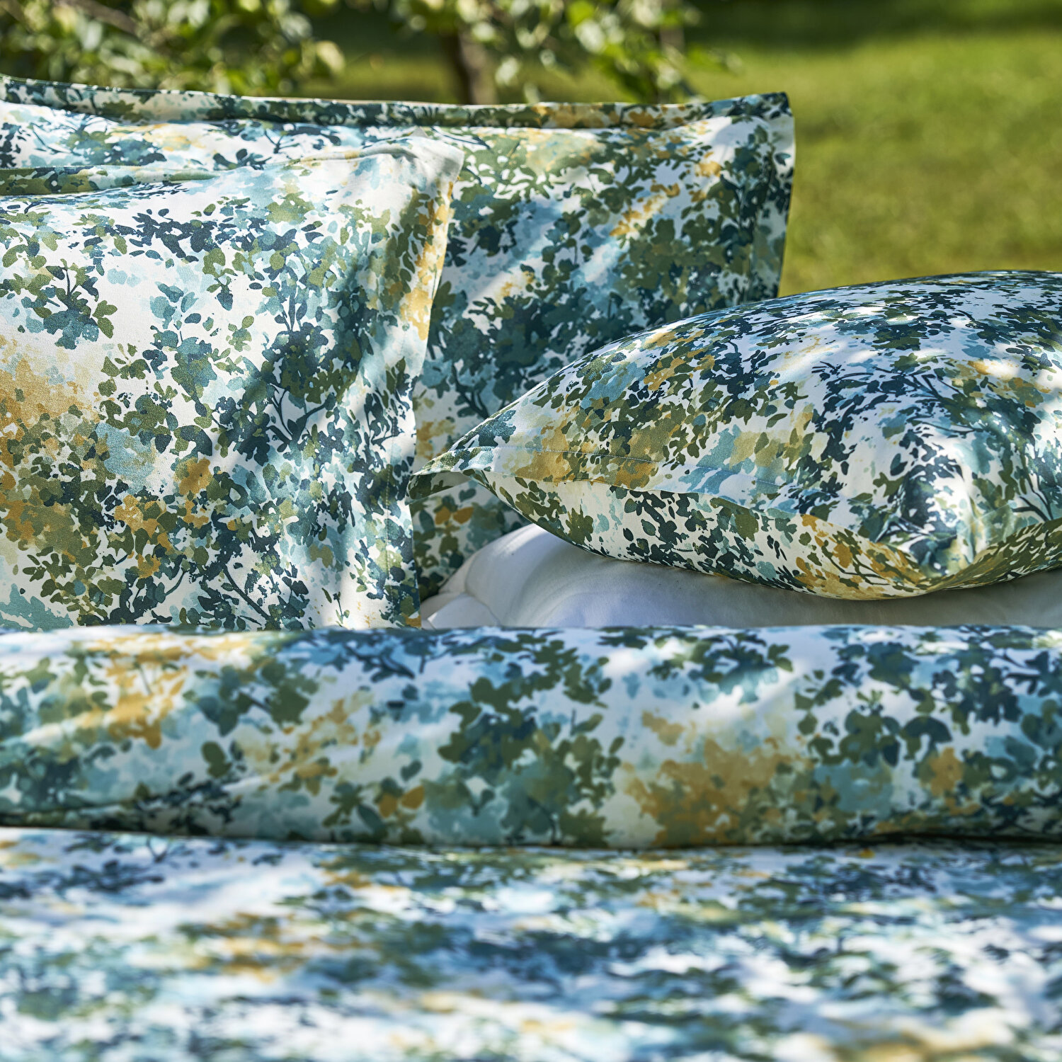 Taç Reborn Alyssa Bambu Çift Kişilik Nevresim Takımı Mavi