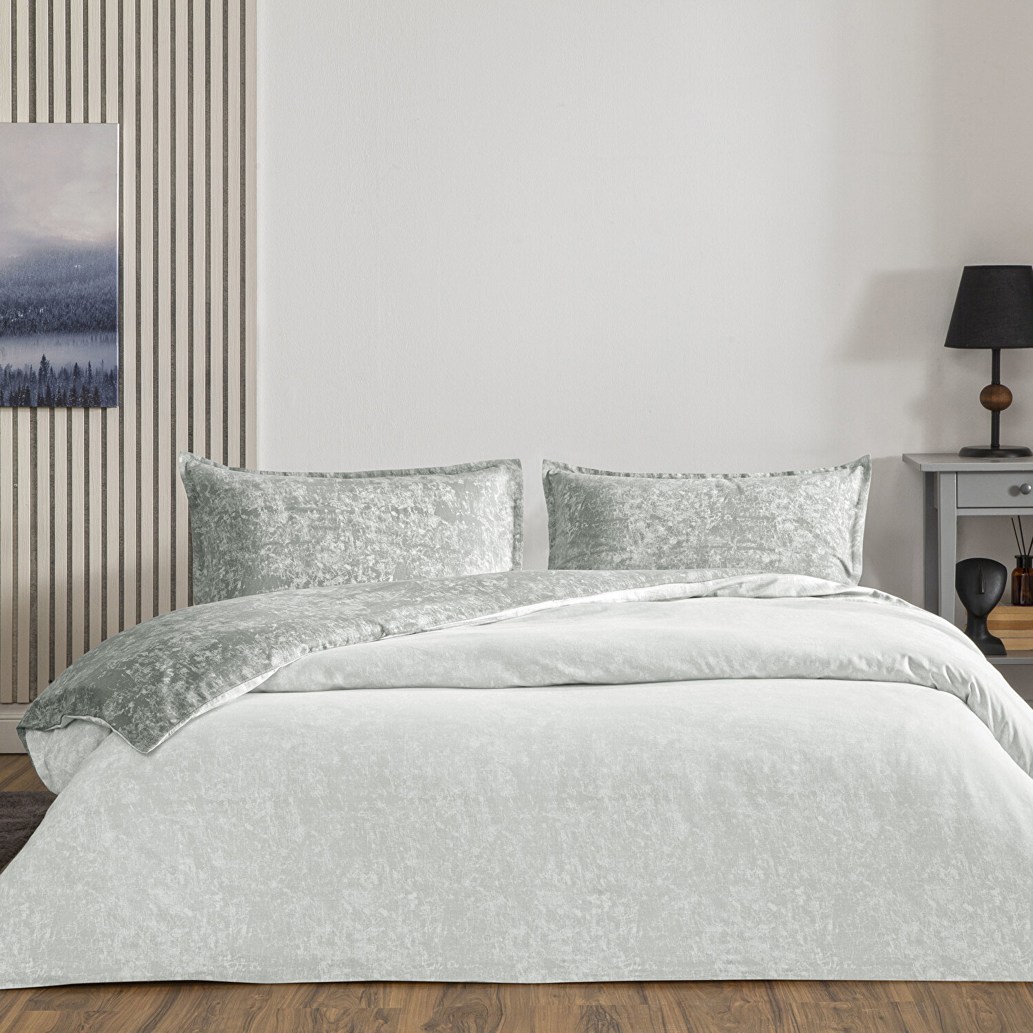 Taç Shimmer Seç&Ser Çift Kişilik Nevresim Takımı Gri