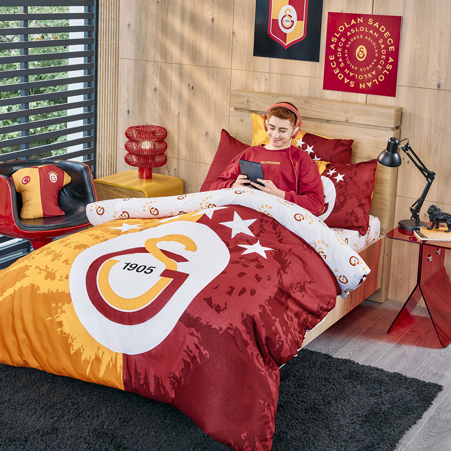 Lisanslı 5.Yıldız Galatasaray Nevresim Takımı Tek Kişilik