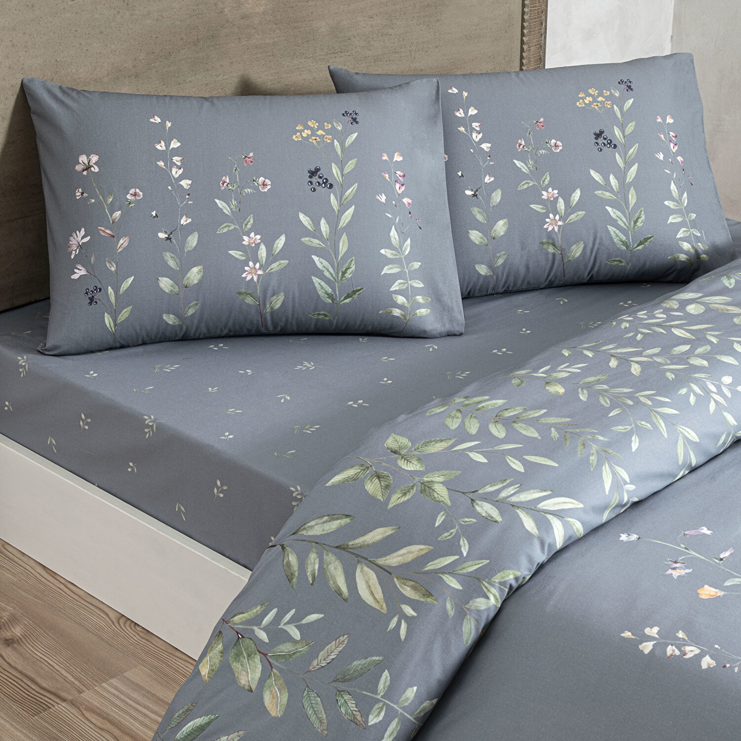 Taç Serelis Ranforce Tek Kişilik Nevresim Takımı Mavi