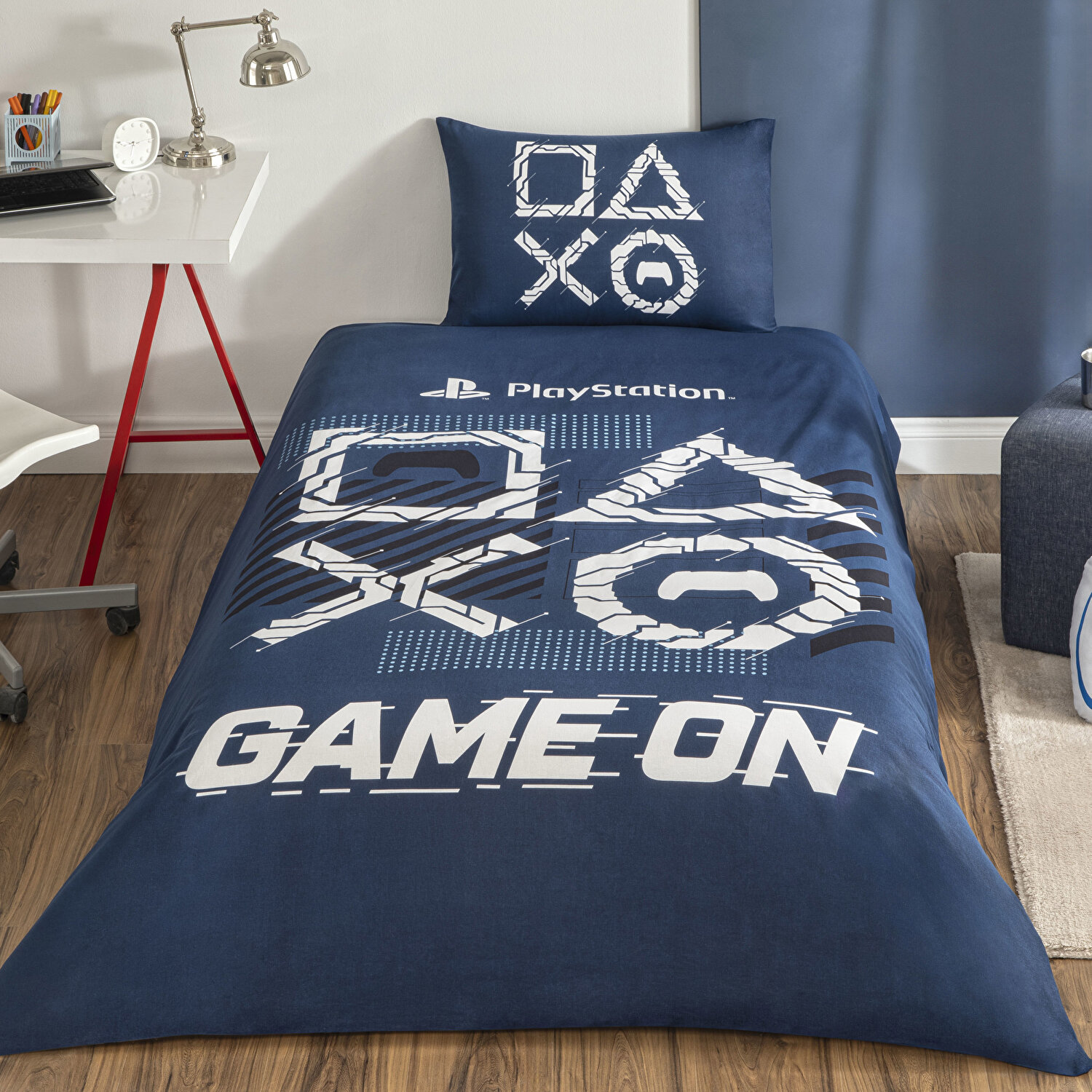 Taç Lisanslı Playstation Game on Tek Kişilik Pamuk Nevresim Takımı 100