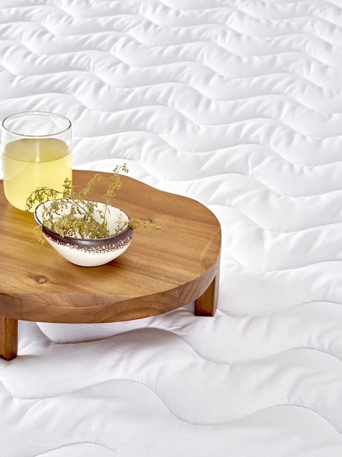 Taç Dreamer Pamuk Çift Kişilik Uyku Pedi Beyaz