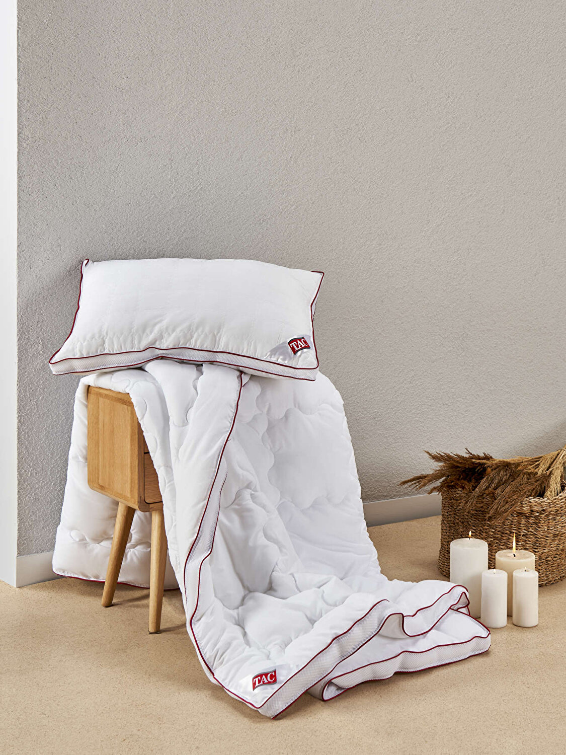 Taç Balance Mikrojel Tek Kişilik Yorgan Beyaz