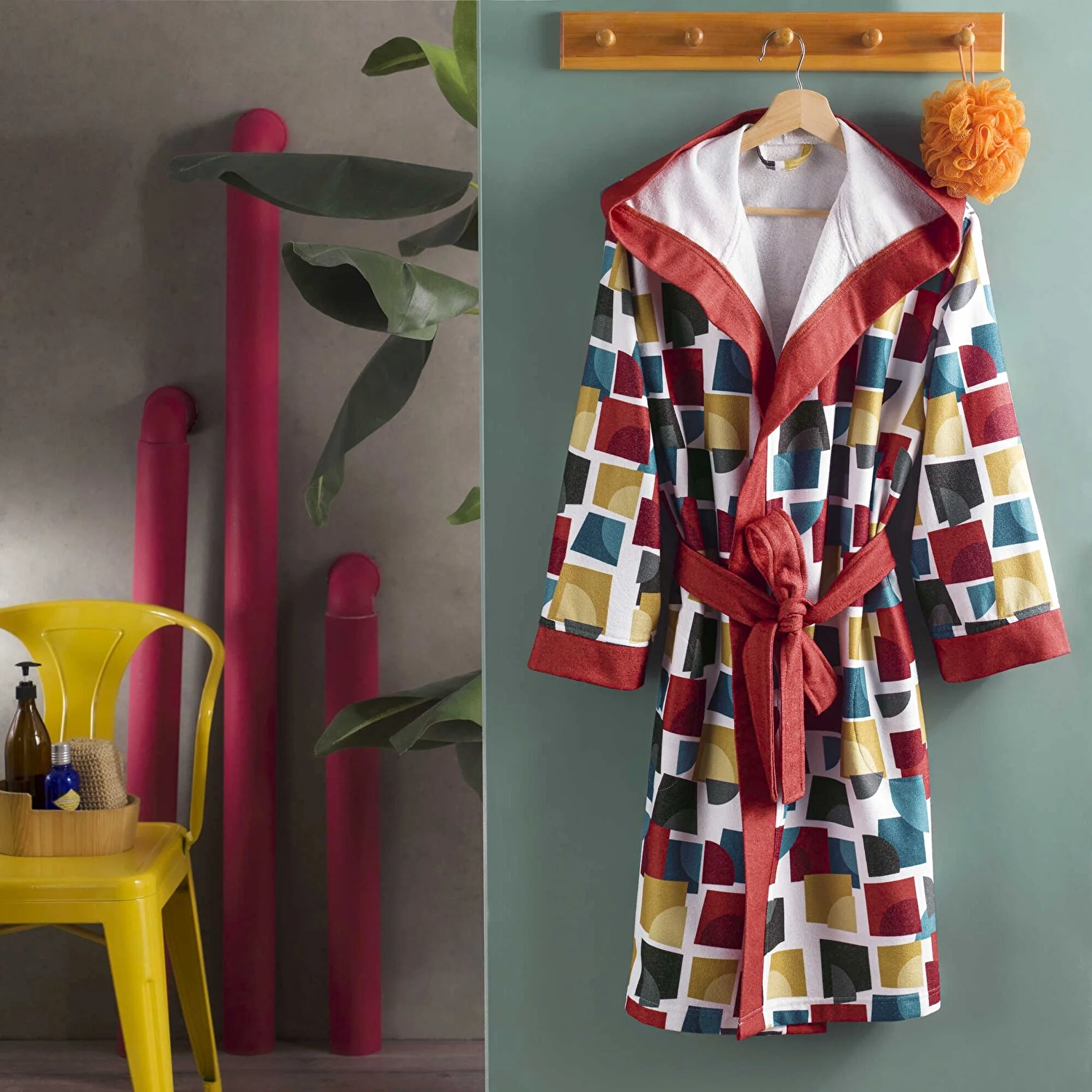 Taç Leon L/XL Genç Bornoz Çok Renkli