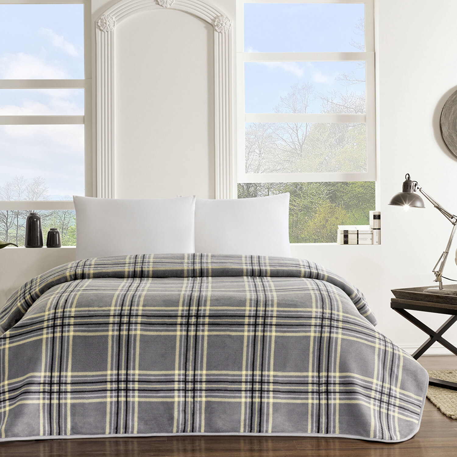 Taç Fausto Tek Kişilik Battaniye Antrasit