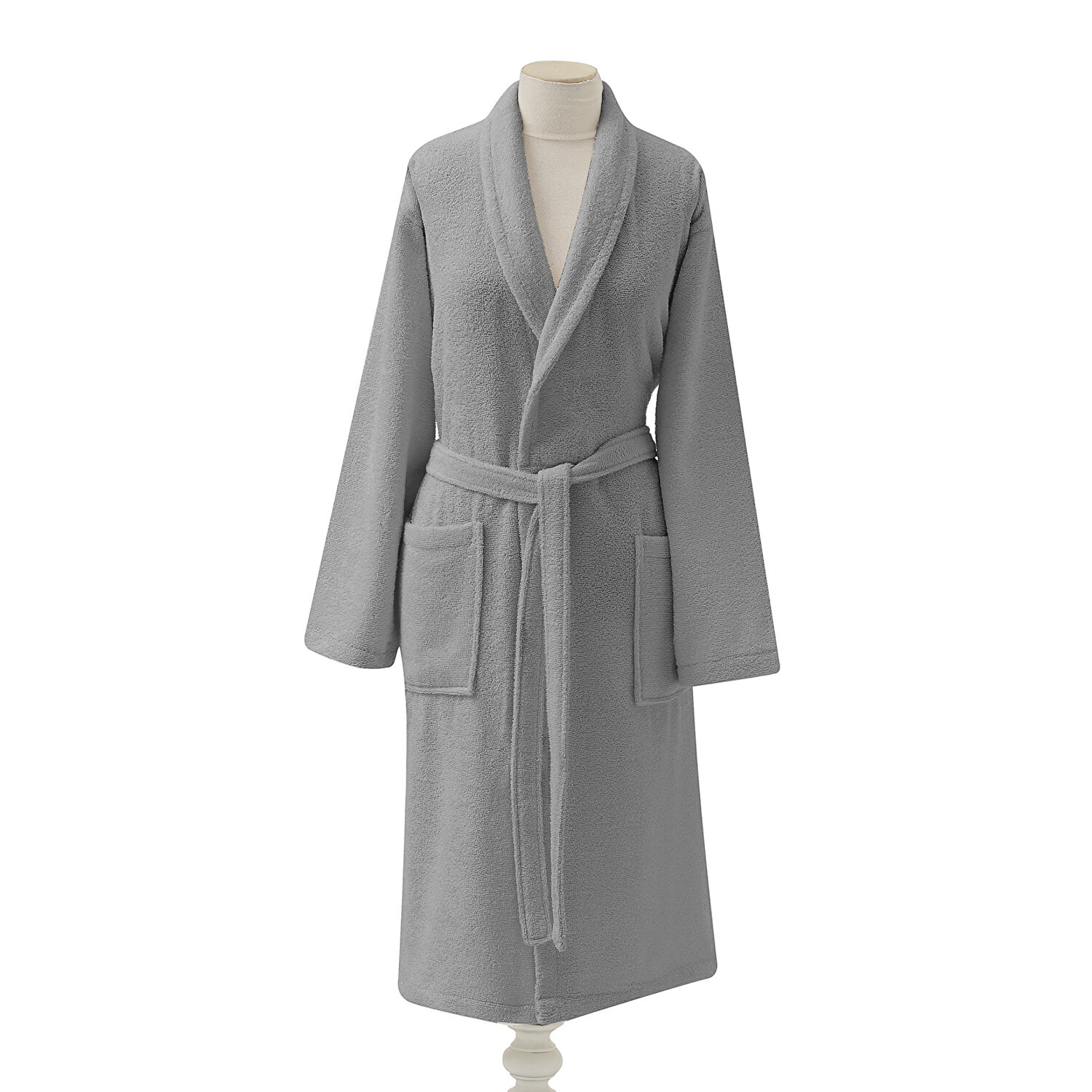 Taç Şalyaka Pamuk XXL Bornoz Antrasit