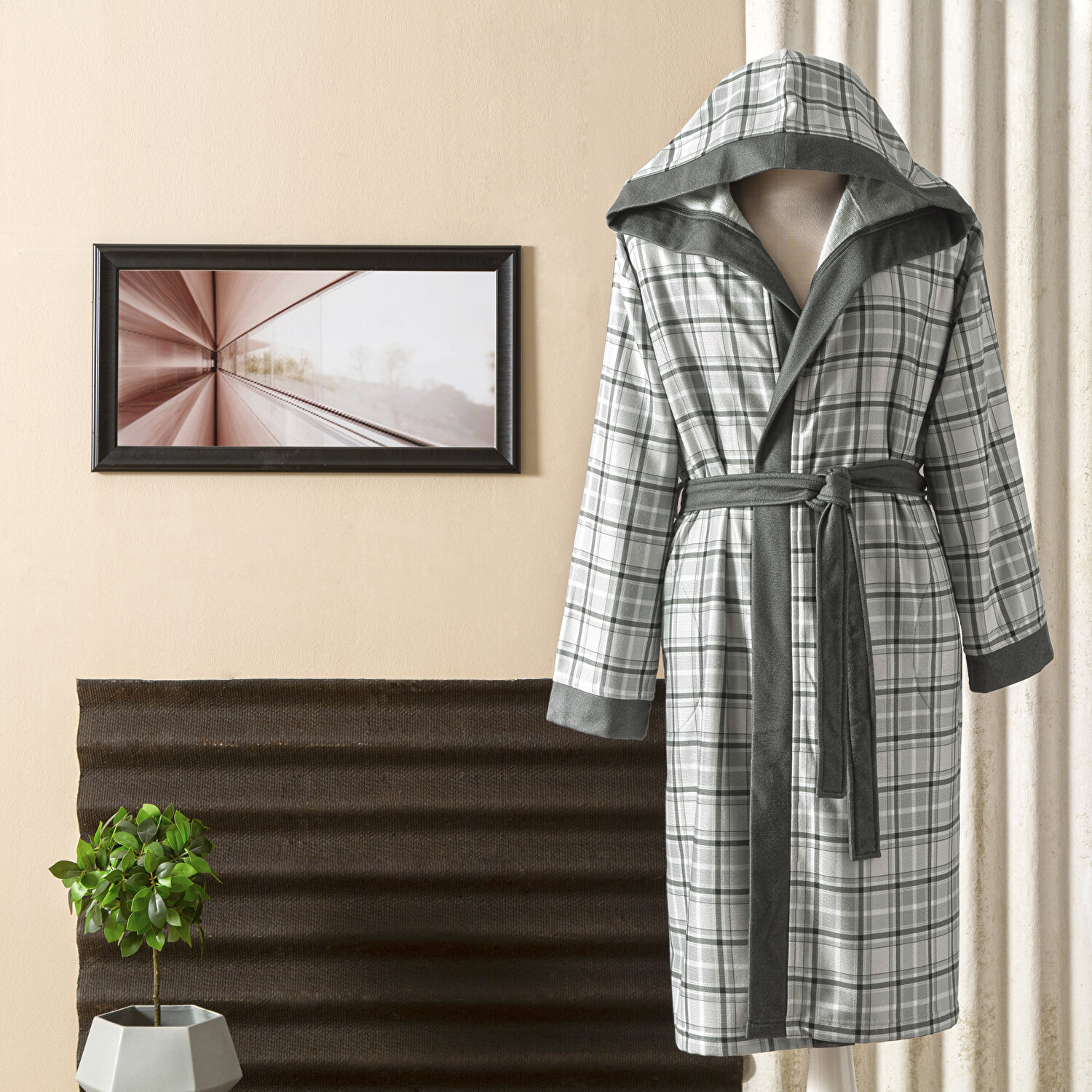 Taç Caleb Pamuk L/XL Genç Bornoz Çok Renkli