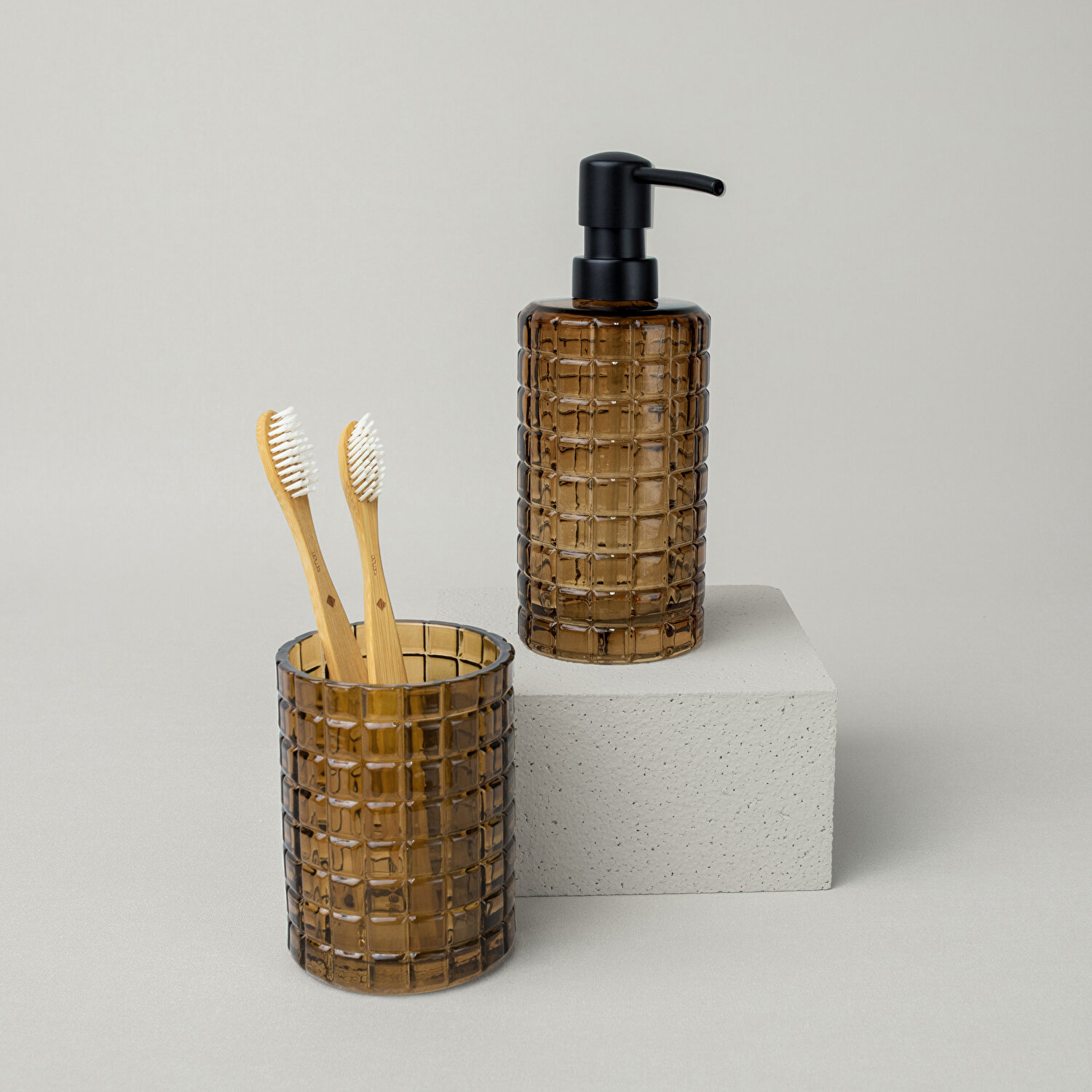 Linens Ruby 7,2X18,7 cm Sıvı Sabunluk Amber