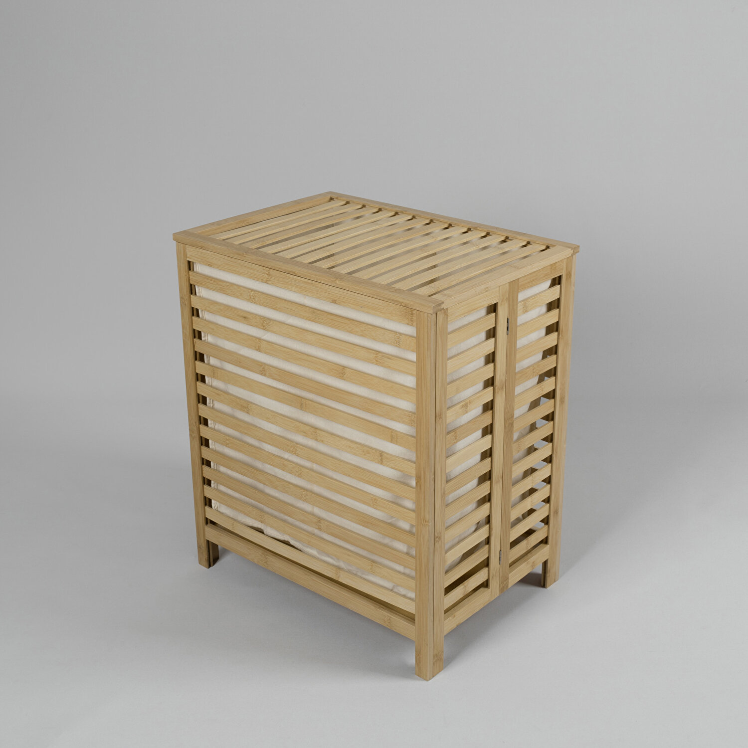 Linens Wooden Ahşap 53X36X60 cm Çamaşır Sepeti Naturel