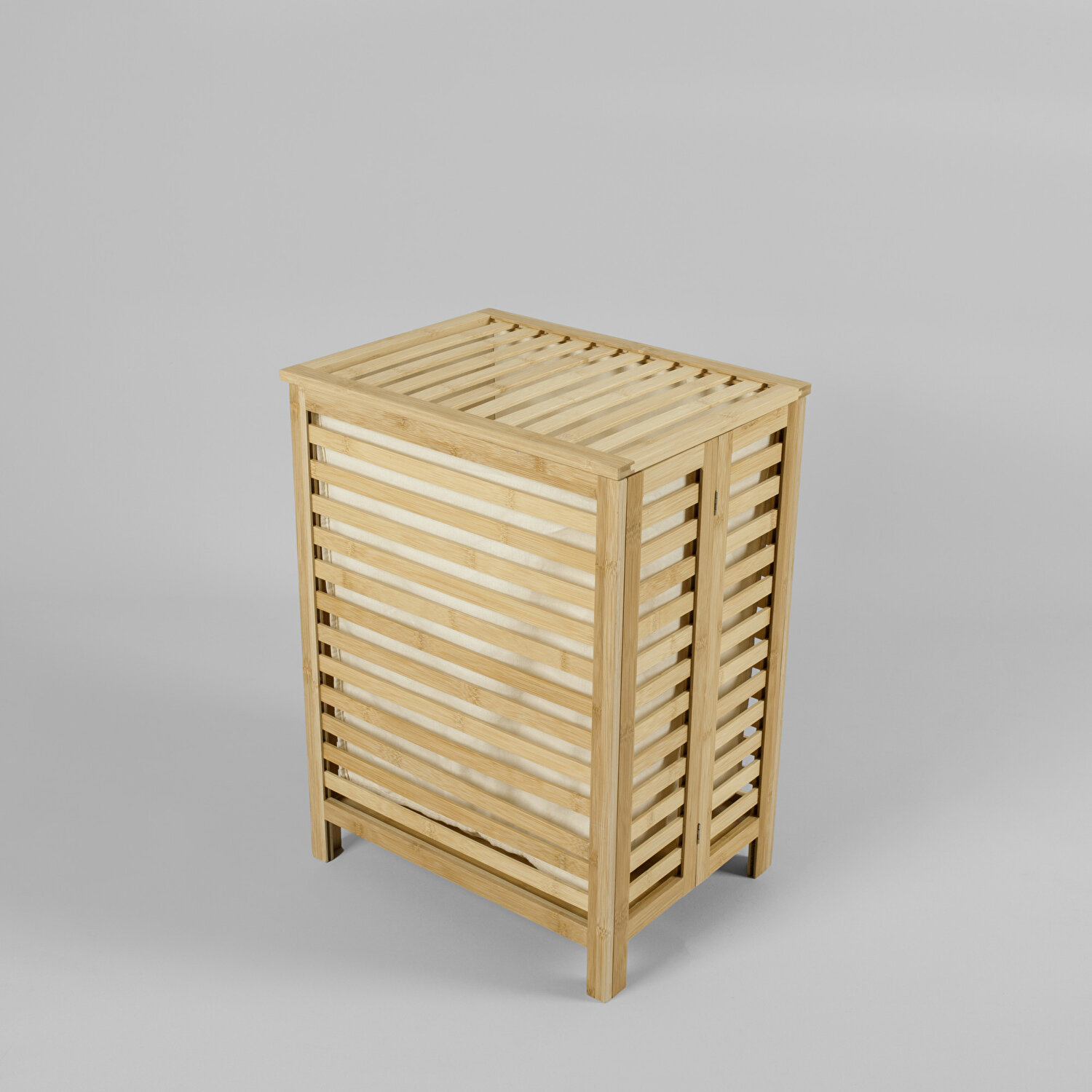 Linens Wooden Ahşap 53X36X60 cm Çamaşır Sepeti Naturel