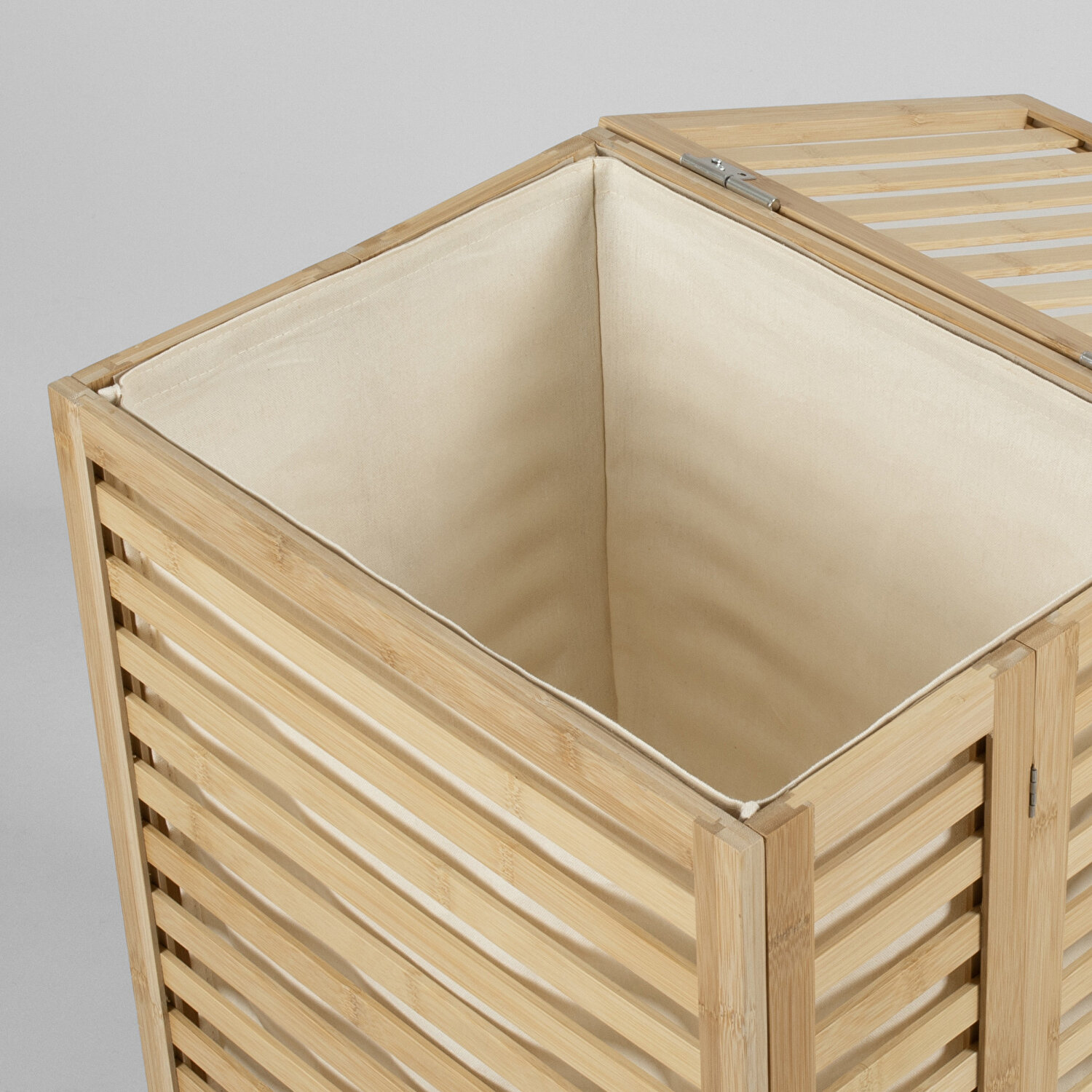 Linens Wooden Ahşap 53X36X60 cm Çamaşır Sepeti Naturel