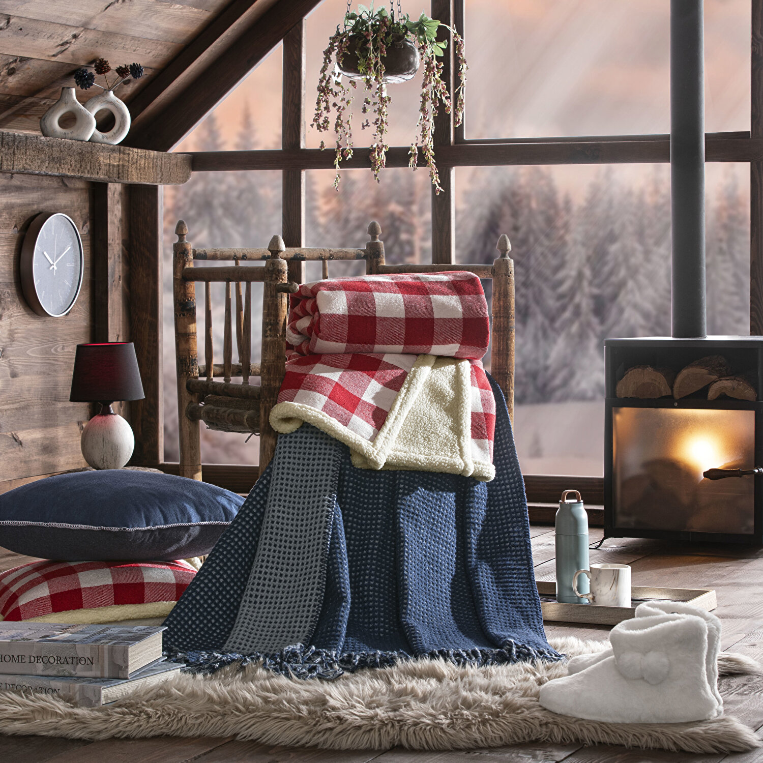 Taç Butik Dekoratif Kutu Uludağ Mavi