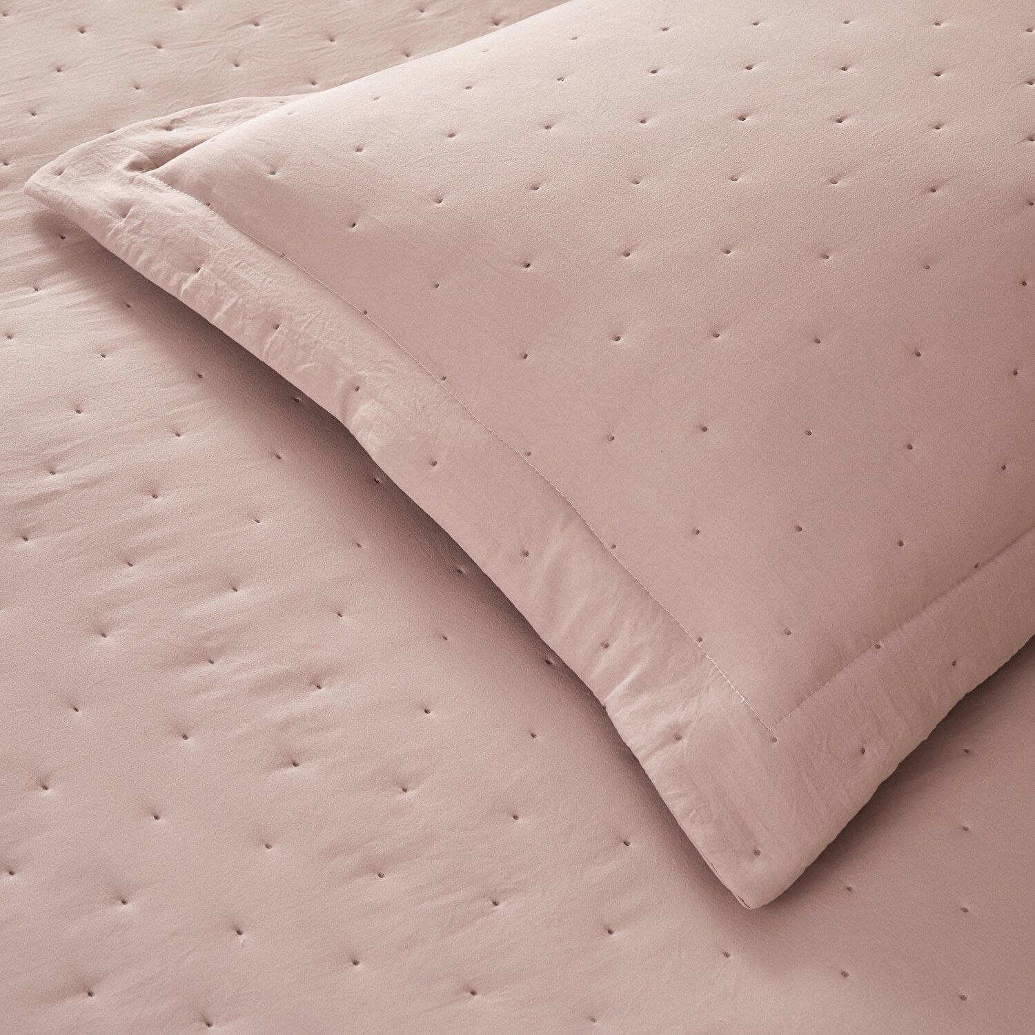 Taç Rita Çift Kişilik Yatak Örtüsü Takımı Pudra