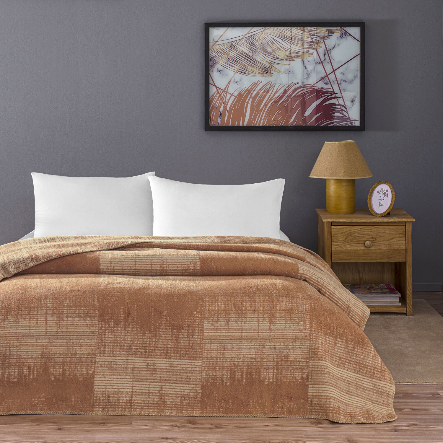 Taç Ziggy Pamuk Tek Kişilik Battaniye Taba