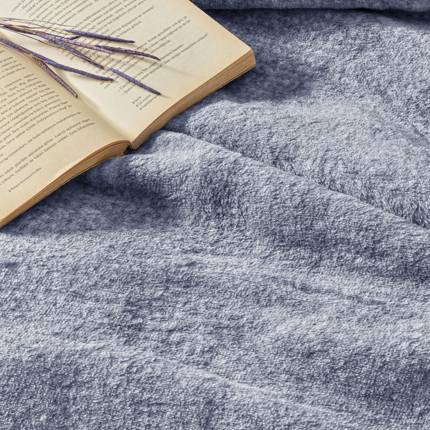 Taç Midnight Tek Kişilik Battaniye Mavi