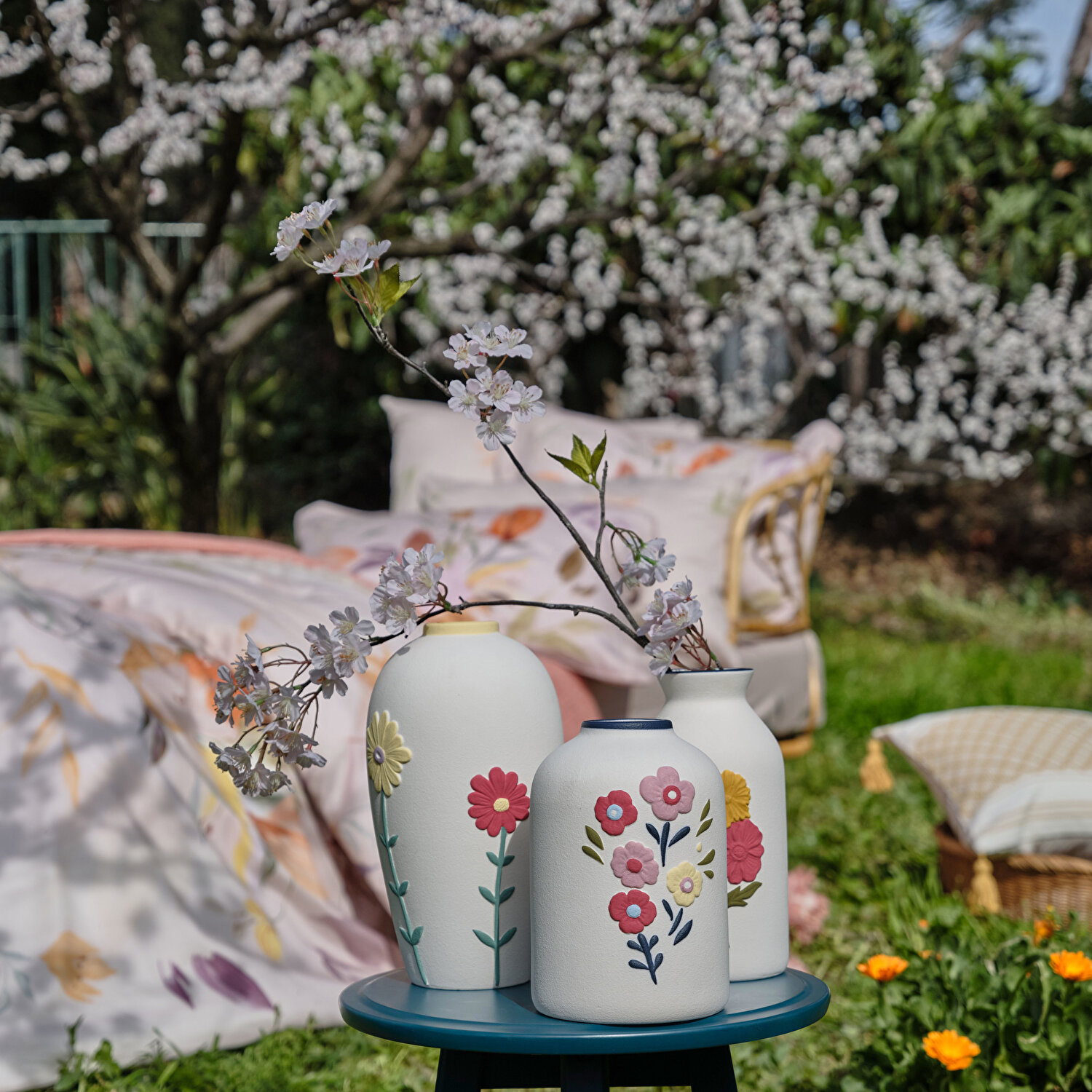 Linens Liva 14x15x27 cm Vazo Beyaz