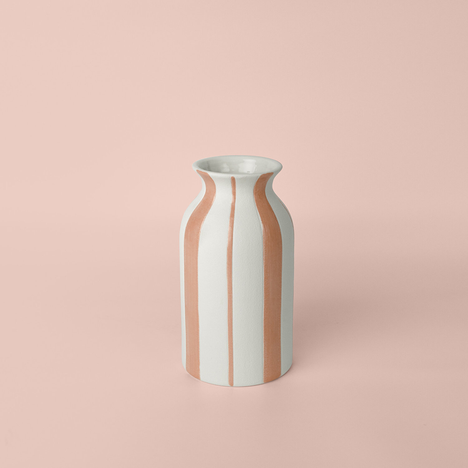 Linens Minella 11x11x22 cm Vazo Beyaz Mercan