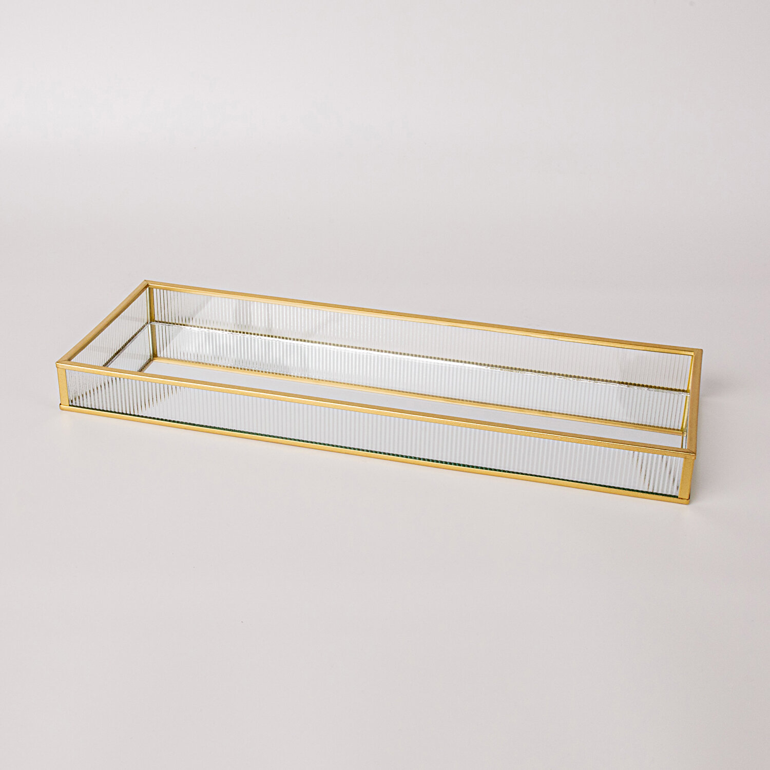 Linens Laveta 40x14x3,5 cm Dekoratif Tepsi Gold