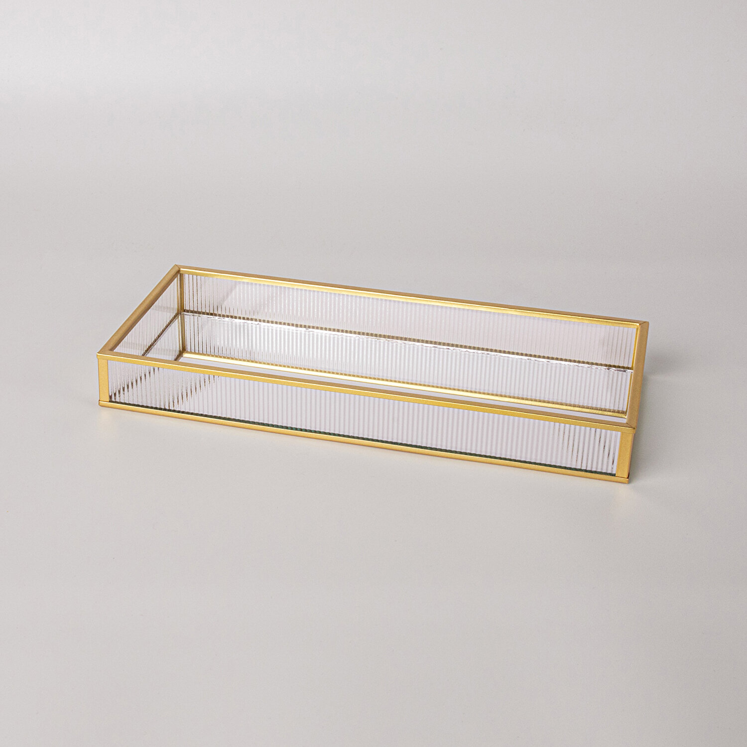 Linens Laveta 40x14x3,5 cm Dekoratif Tepsi Gold