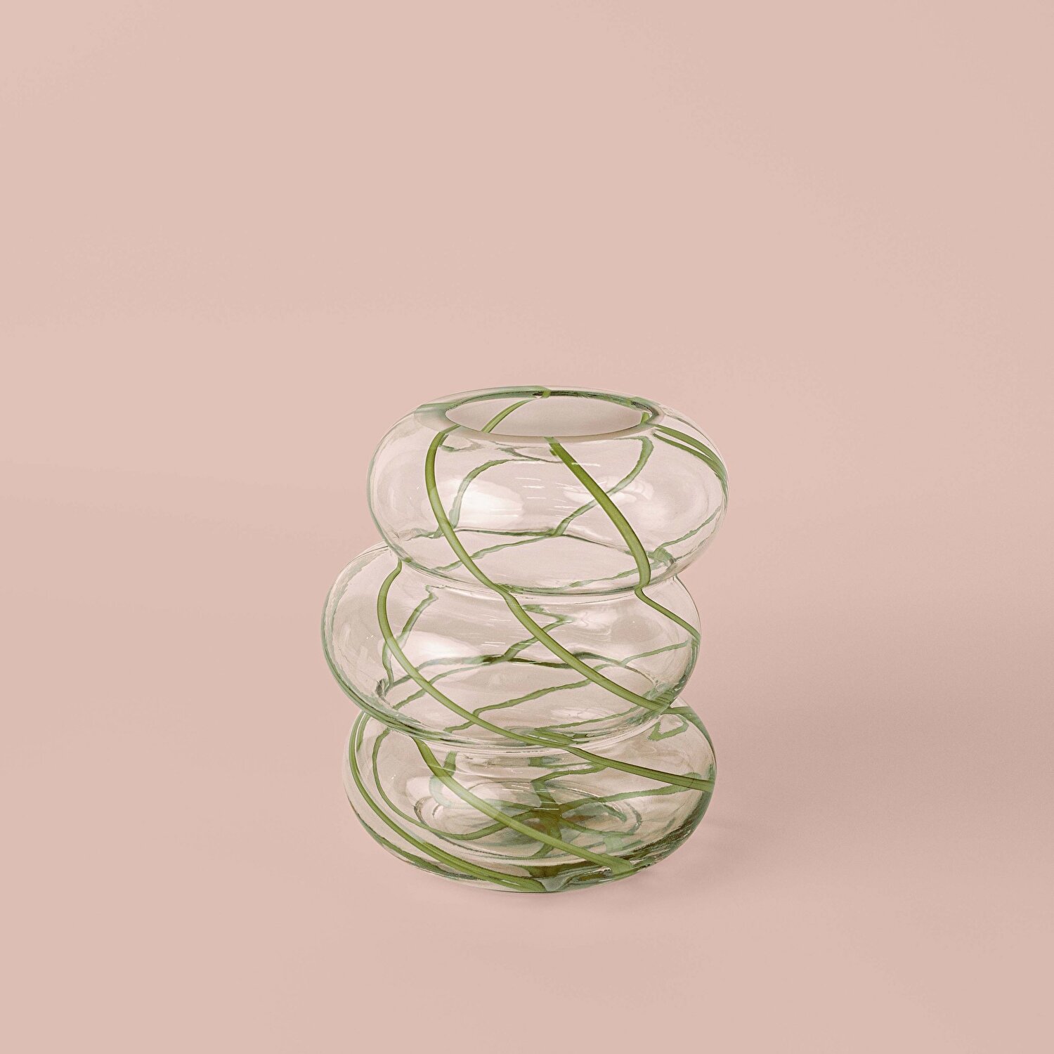 Linens Bale Vazo 17x17x20 cm Yeşil