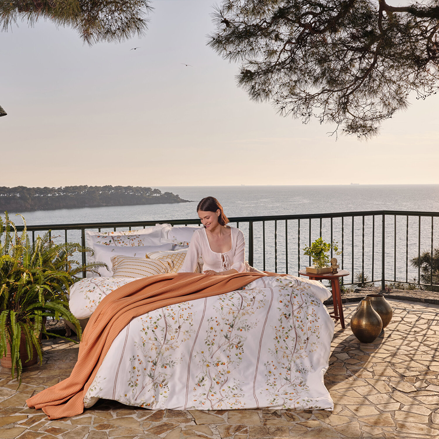 Linens Gunny 45x45 cm Kırlent Kılıfı Hardal