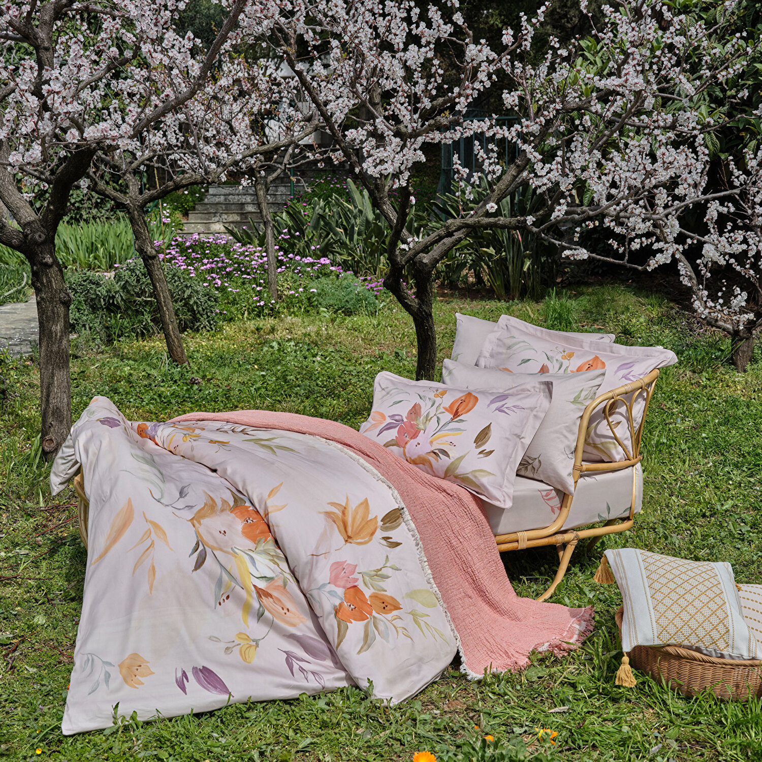 Linens Gunny 45x45 cm Kırlent Kılıfı Hardal