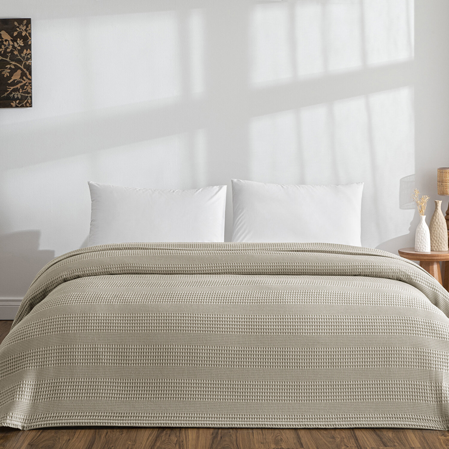 Taç Monet Pamuk Çift Kişilik Pike Vizon