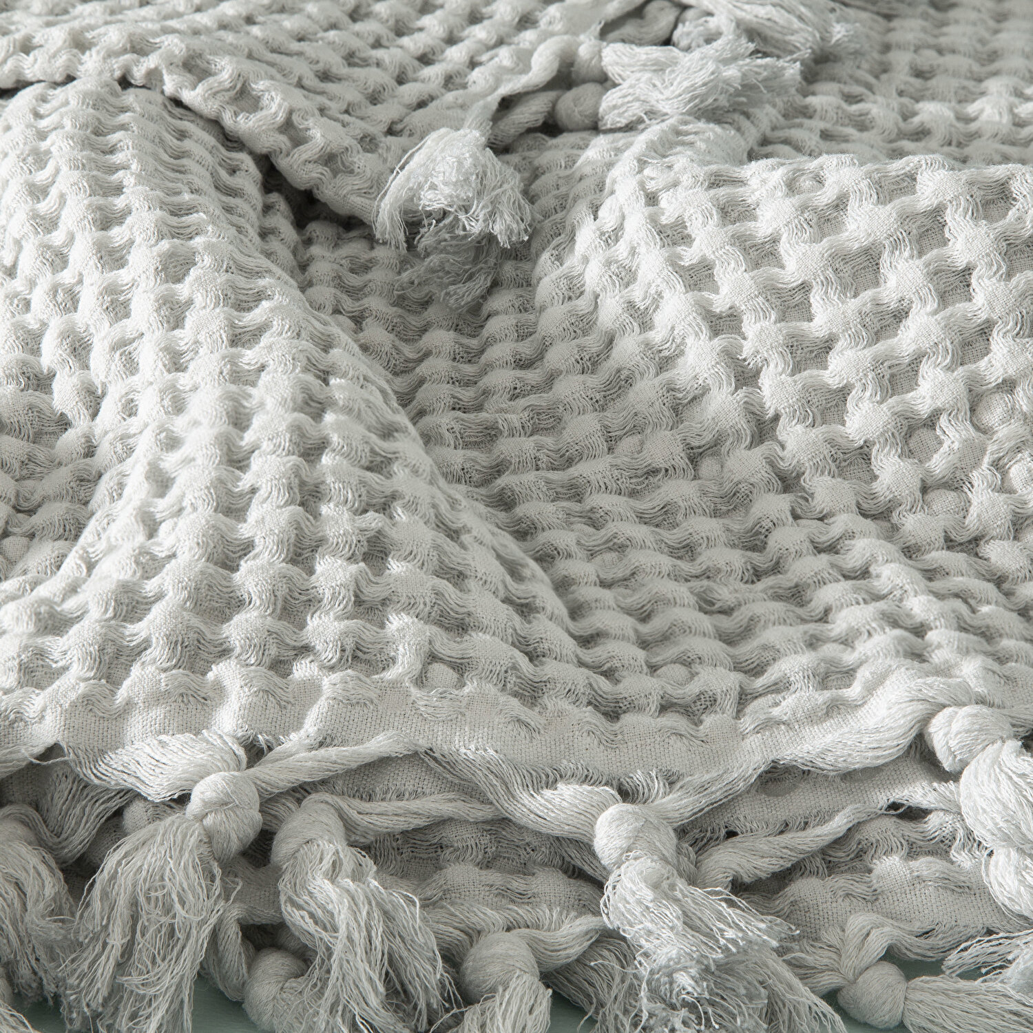 Taç Butik Göcek Pike Pamuk Çift Kişilik Pike Gri