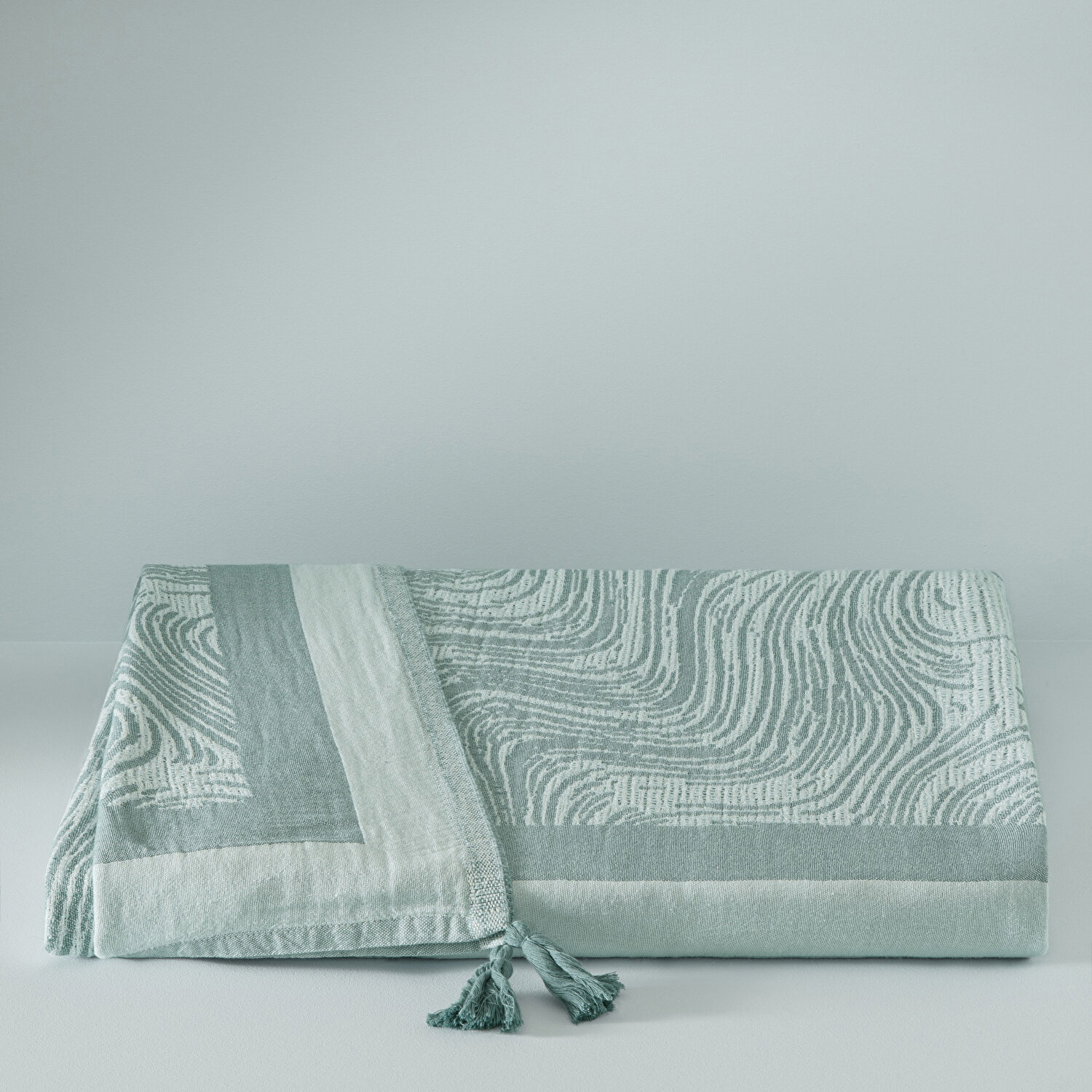 Taç Butik Göcek Throw Turkuaz