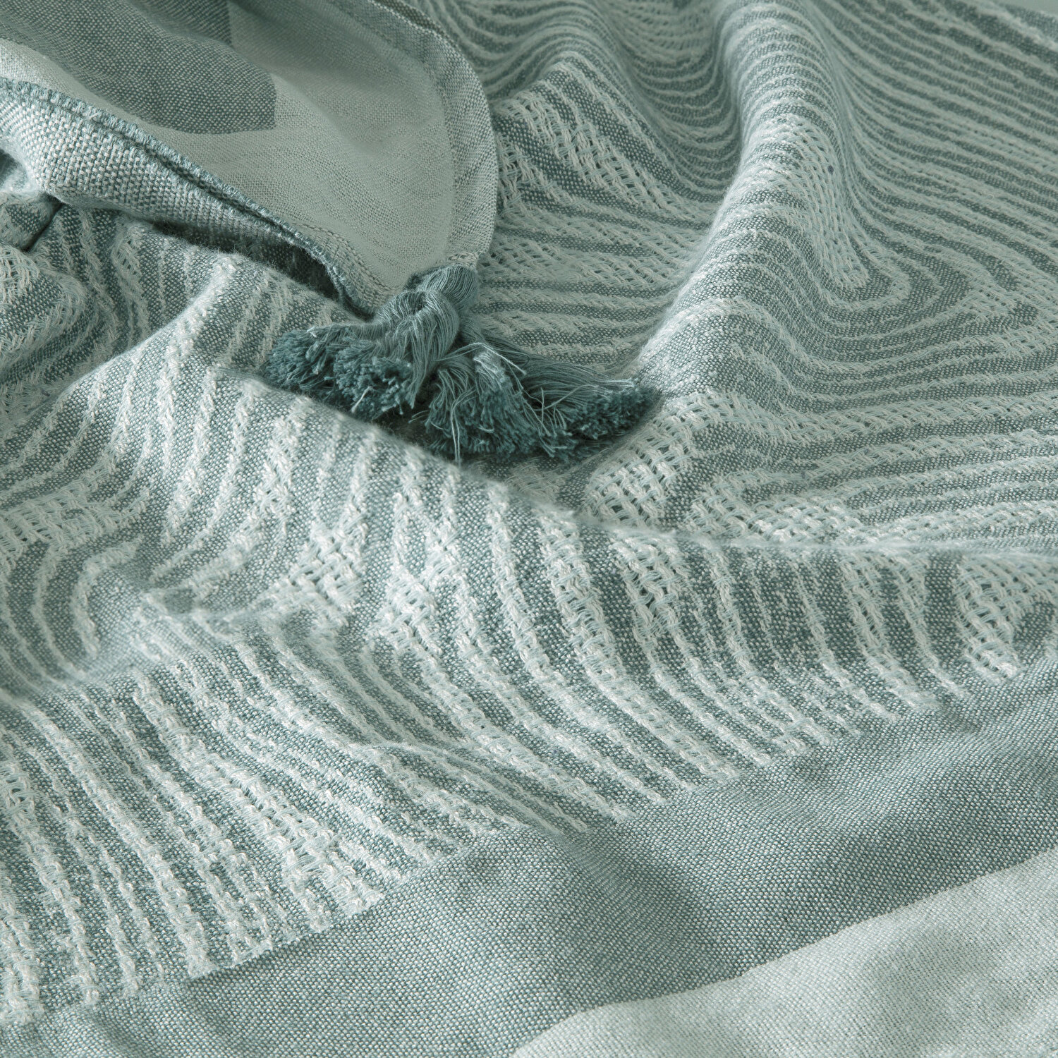 Taç Butik Göcek Throw Turkuaz