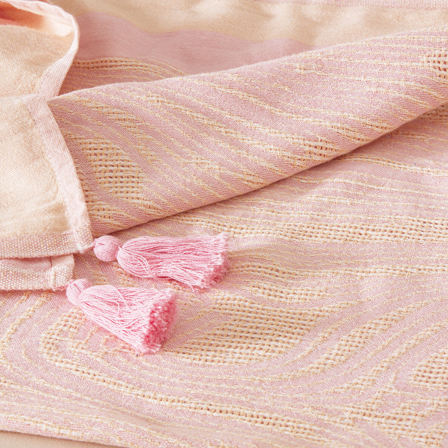 Taç Butik Alaçatı Throw Pembe