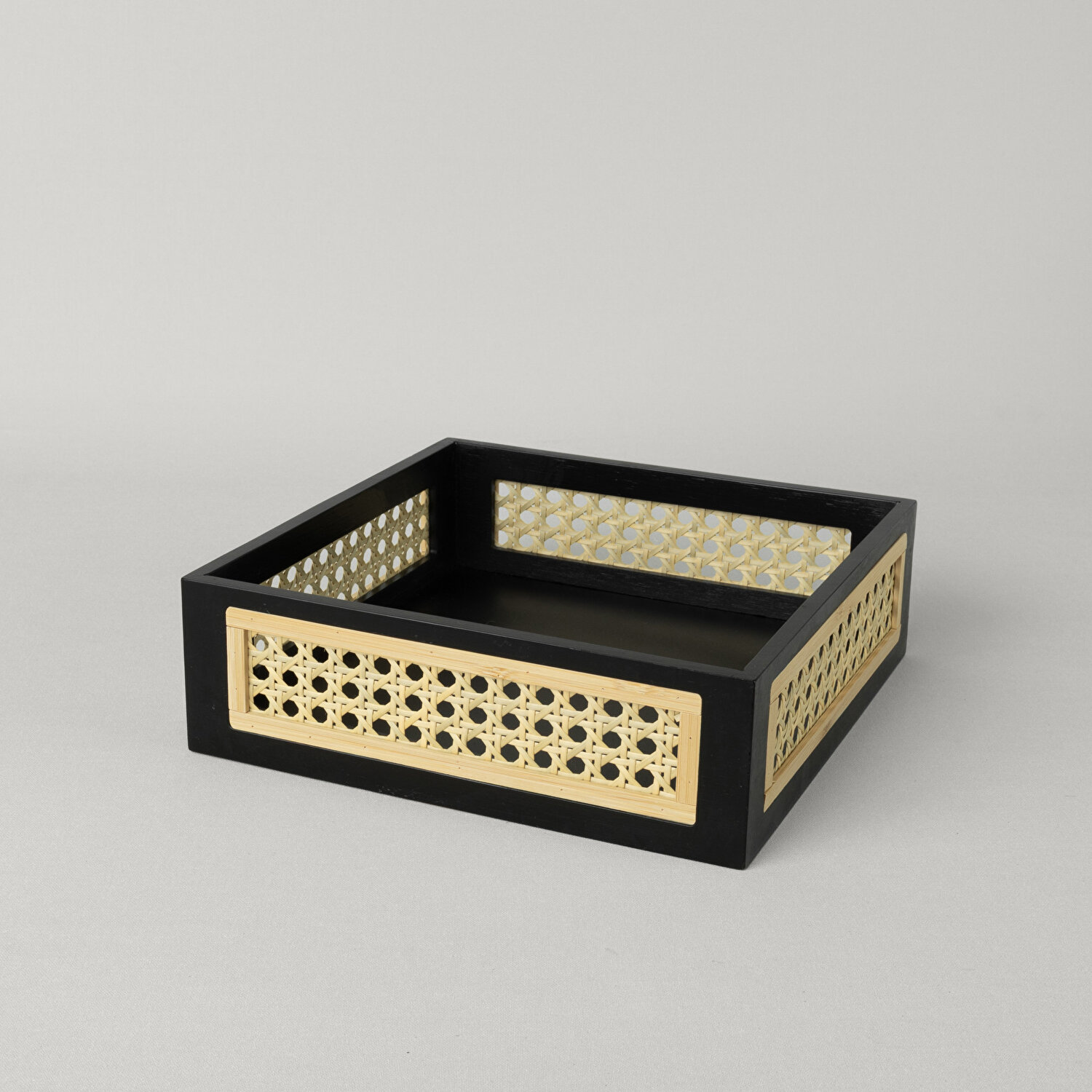 Linens Luther 24X24X10 cm Peçete Kutusu Siyah