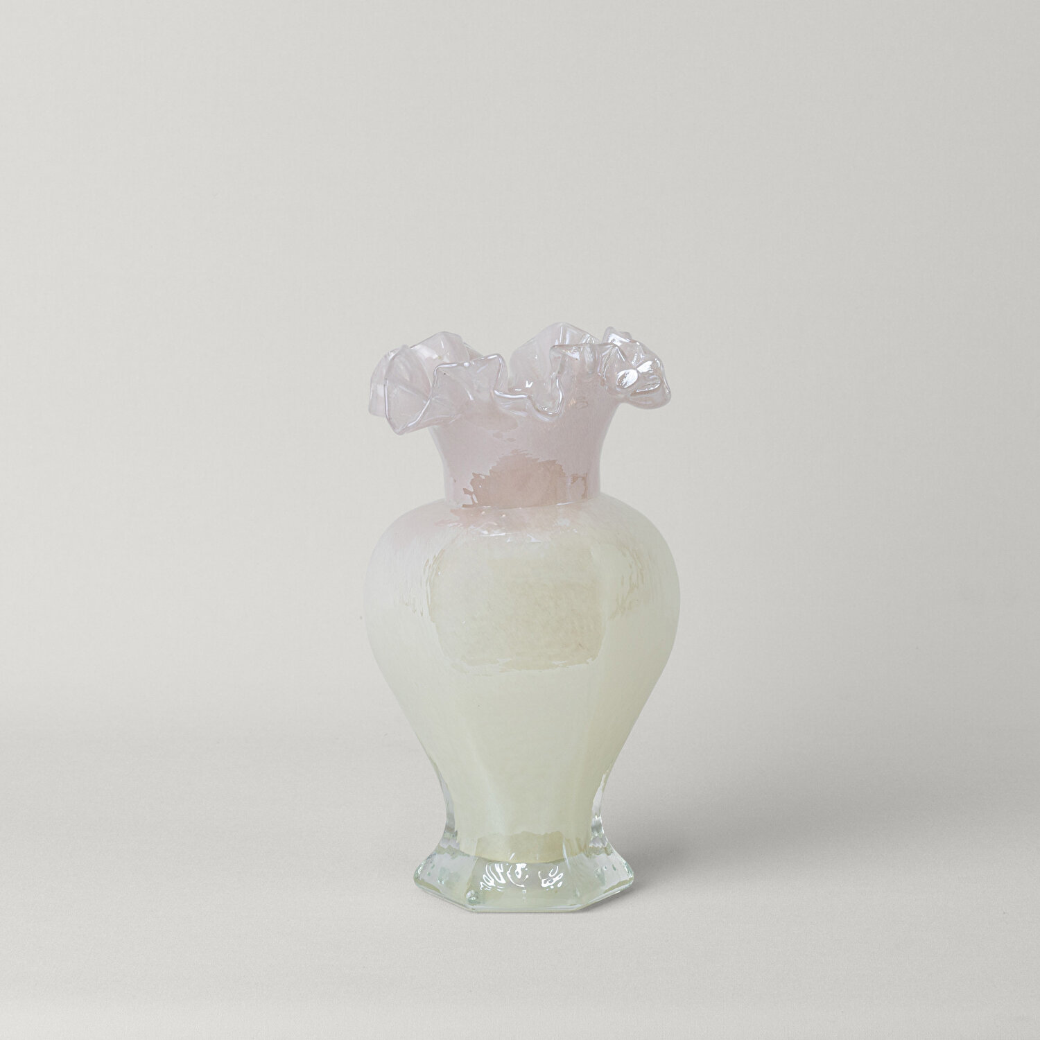 Linens Bonte 14x14x24 cm Vazo Pudra Sarı