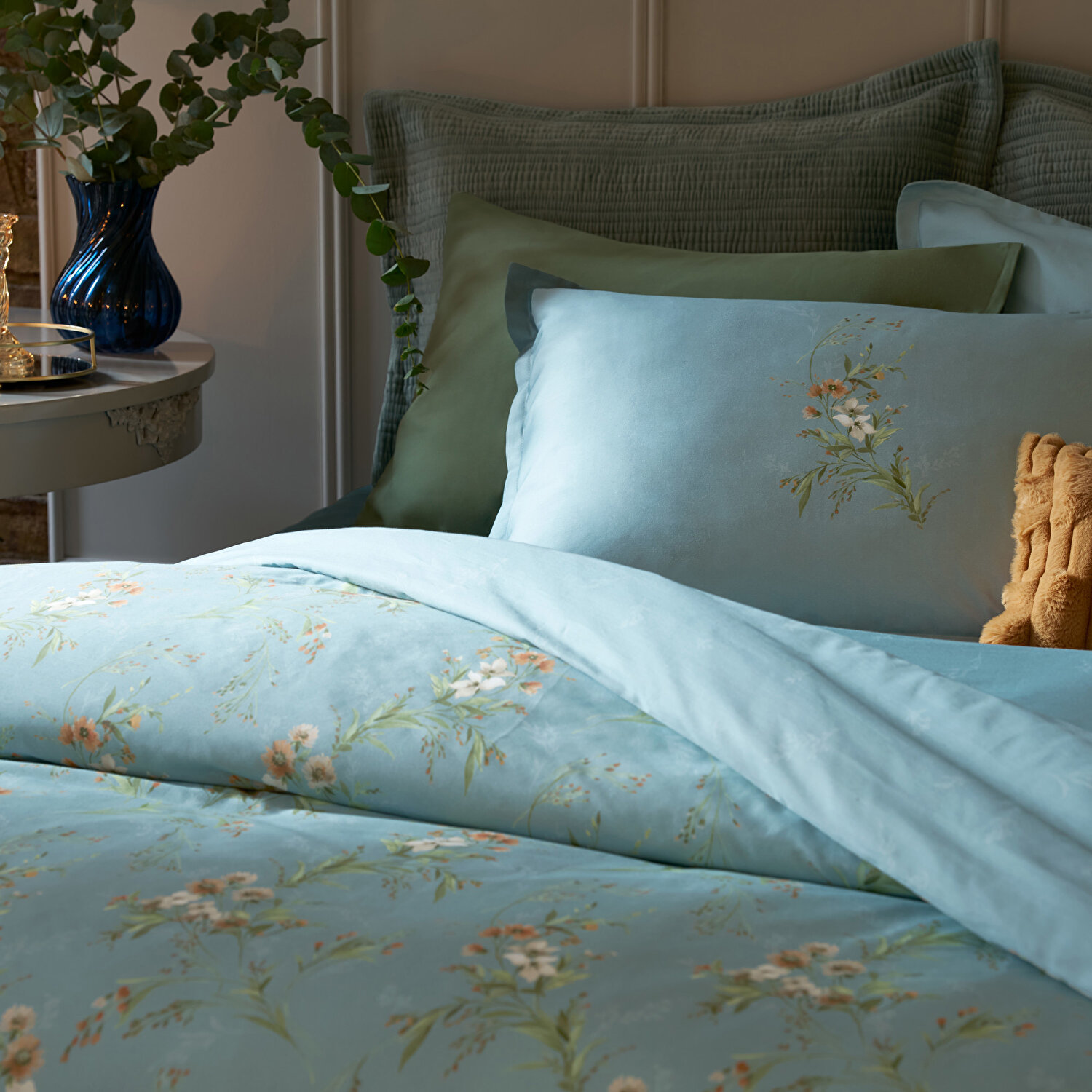 Linens Omella 15x15x20 cm Vazo Mavi