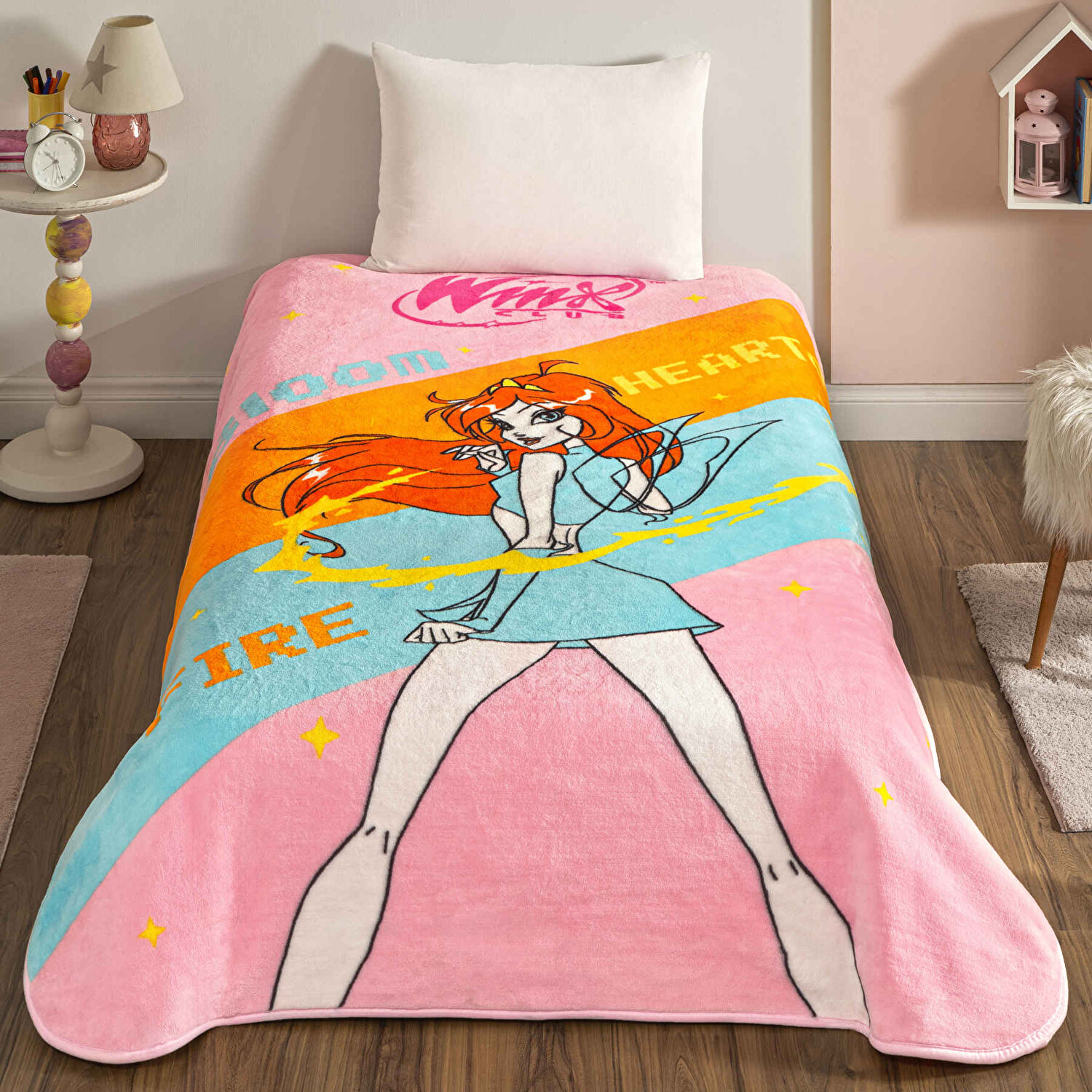Lisanslı Winx 2 Tek Kişilik Battaniye