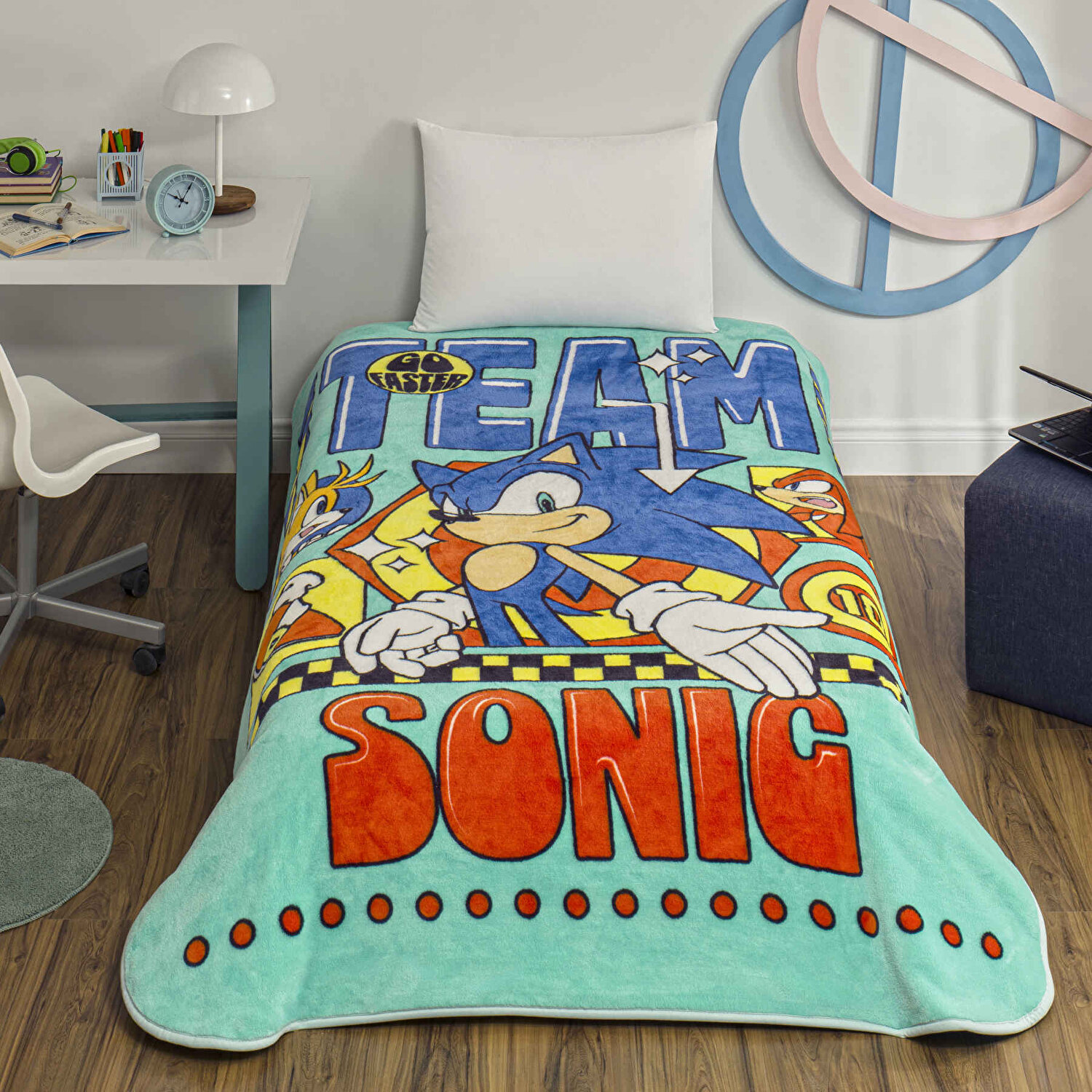 Lisanslı Sonic Modern Tek Kişilik Battaniye