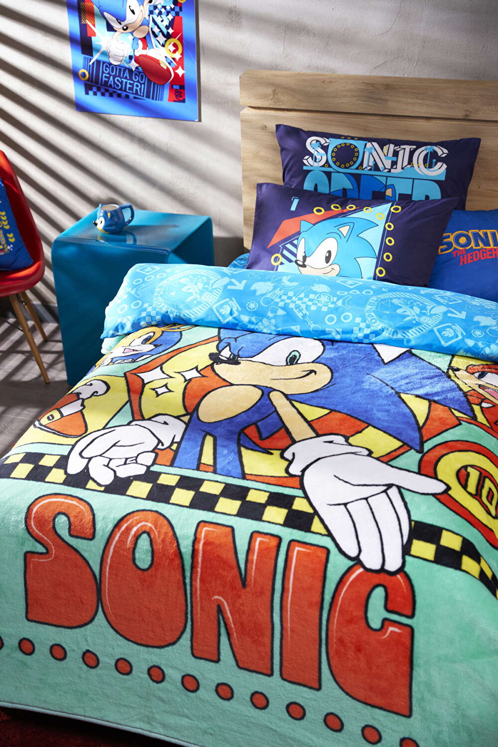 Lisanslı Sonic Modern Tek Kişilik Battaniye