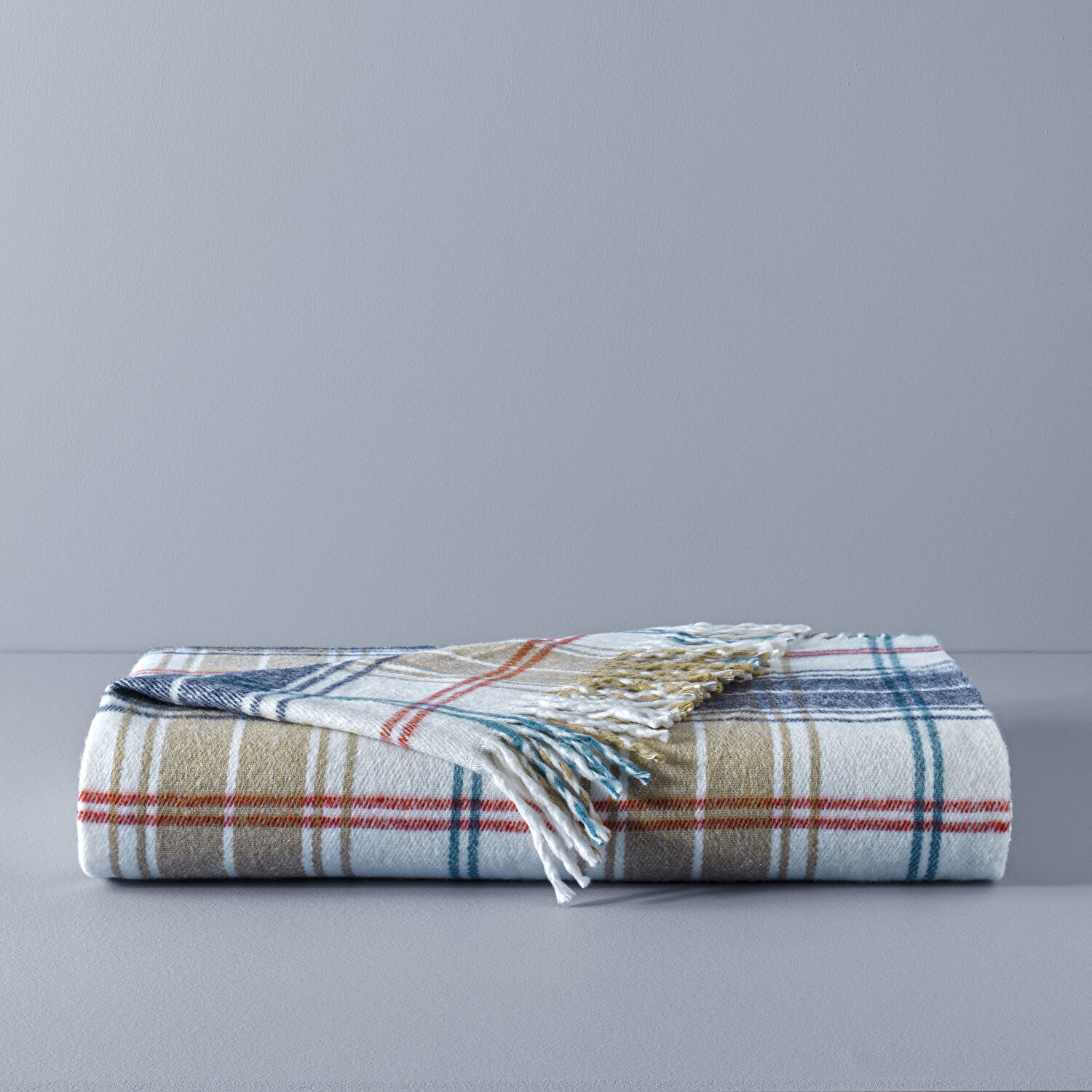 Taç Butik Doğu Ekspresi Pamuklu Çift Kişilik Battaniye Mavi