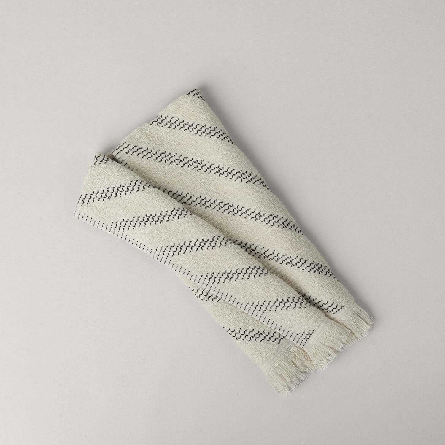 Linens Pentagon 40x60 cm Kurulama Bezi Natural-Siyah