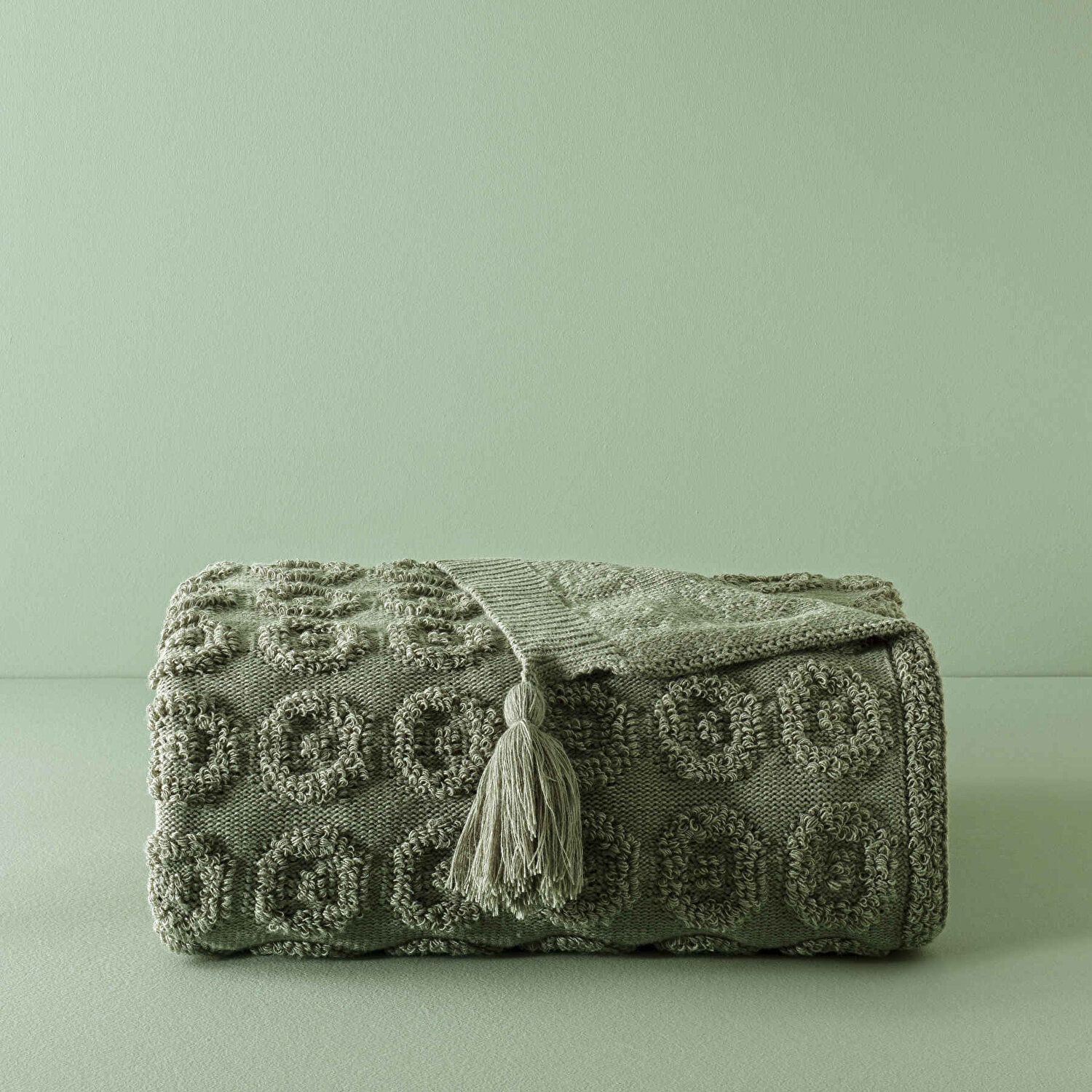 Taç Butik Patagonya Akrilik Throw Yeşil