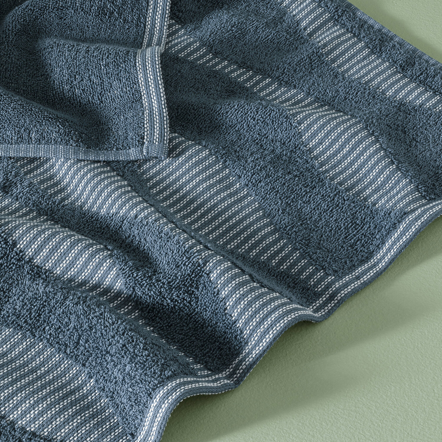 Taç Butik Patagonya Pamuk Yüz Havlusu Petrol 50x85