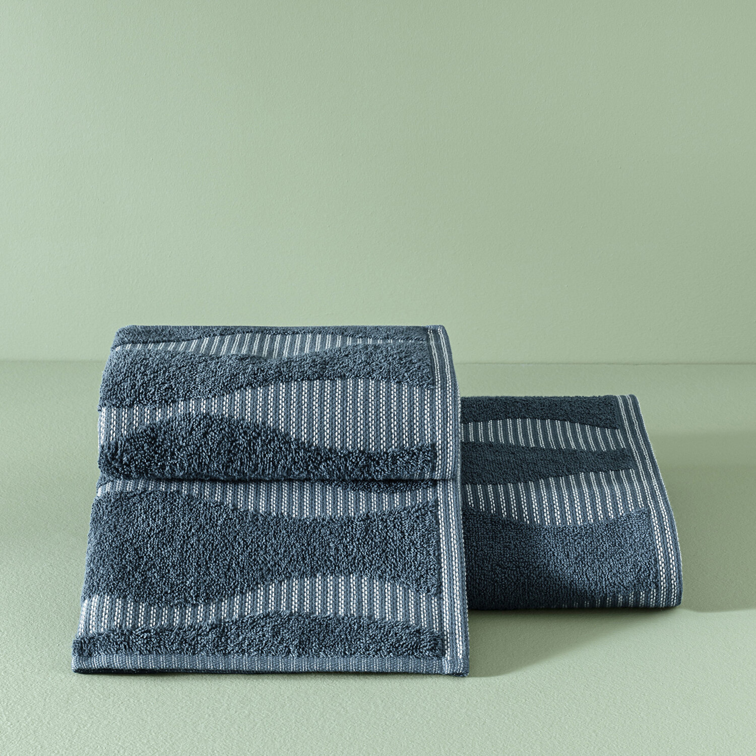 Taç Butik Patagonya Pamuk Banyo Havlusu Petrol 70x140