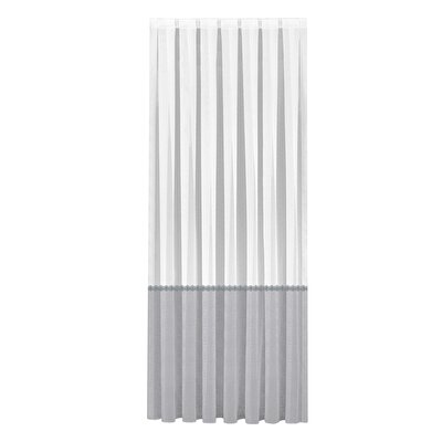 Taç Cruno Brode Tül Perde Gri ( Max Yükseklik : 290 cm )