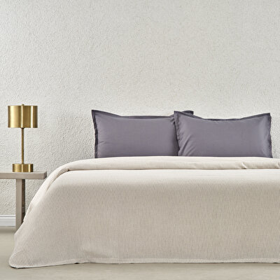 Taç Plain Viskoz Çift Kişilik Çok Amaçlı Set Gri