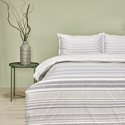 Taç Chain Çift Kişilik Nevresim Takımı Gri