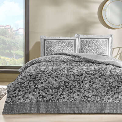 Taç Amelia Saten Çift Kişilik Nevresim Takımı Siyah