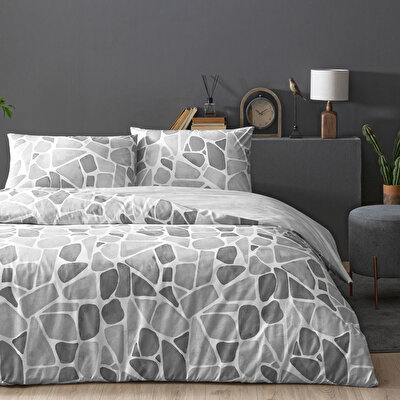 Taç Alvy Ranforce Çift Kişilikı Nevresim Takımı Gri