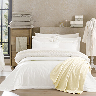 Taç Hedera 18'li Masa Örtüsü Seti Bej