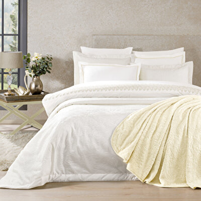 Taç Hedera 18'li Masa Örtüsü Seti Bej