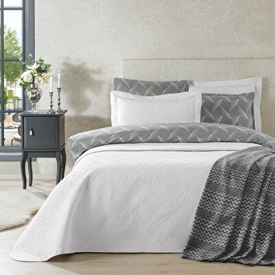 Taç Elora 18'li Masa Örtüsü Seti Antrasit